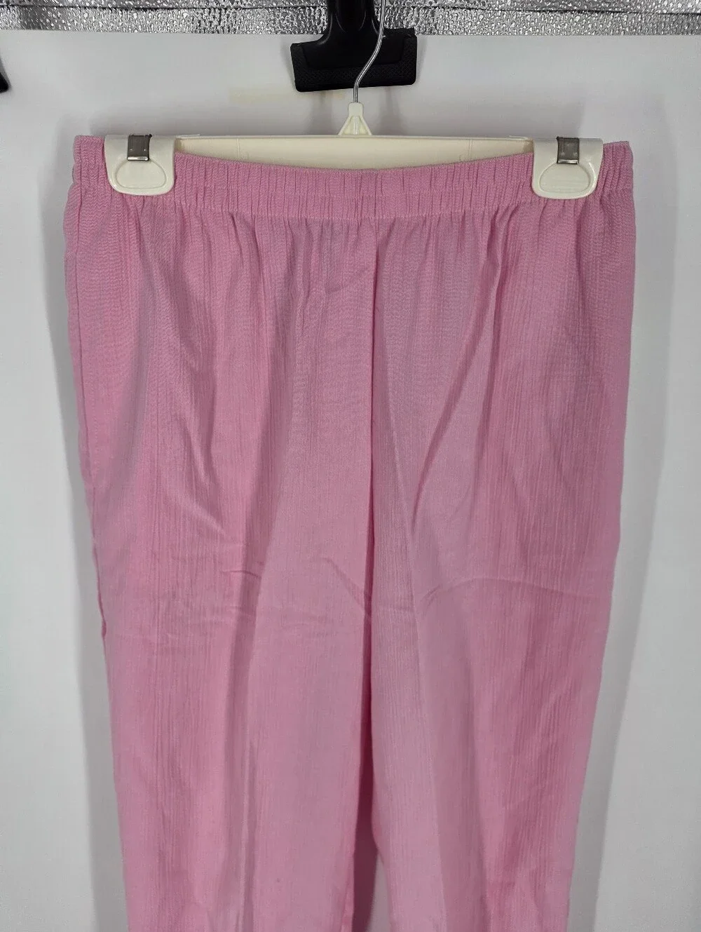 Koret Women's Medium Pink Elastic Waist Casual Pull-On Pants Textured NWT
